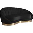 Meridian Furniture Shelly Black Velvet Chaise