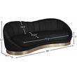 Meridian Furniture Shelly Black Velvet Sofa