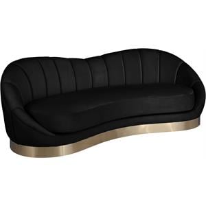 Meridian Furniture Shelly Black Velvet Sofa