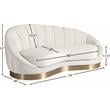 Meridian Furniture Shelly Cream Velvet Chaise