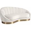 Meridian Furniture Shelly Cream Velvet Chaise