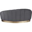Meridian Furniture Shelly Gray Velvet Chaise