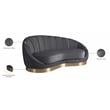 Meridian Furniture Shelly Gray Velvet Chaise