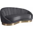 Meridian Furniture Shelly Gray Velvet Chaise