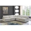 Meridian Furniture Plush Standard Cream Velvet Modular Sectional