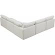 Meridian Furniture Plush Standard Cream Velvet Modular Sectional