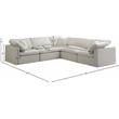 Meridian Furniture Plush Standard Cream Velvet Modular Sectional