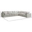Meridian Furniture Plush Standard Cream Velvet Modular Sectional
