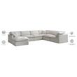 Meridian Furniture Plush Standard Cream Velvet Modular Sectional