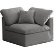 Meridian Furniture Plush Standard Gray Velvet Modular Corner Chair