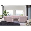Meridian Furniture Infinity Pink Velvet 12pc. Modular Sectional