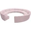 Meridian Furniture Infinity Pink Velvet 12pc. Modular Sectional