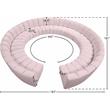 Meridian Furniture Infinity Pink Velvet 12pc. Modular Sectional