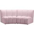 Meridian Furniture Infinity Pink Velvet 2pc. Modular Sectional