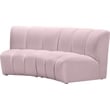 Meridian Furniture Infinity Pink Velvet 2pc. Modular Sectional