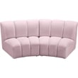 Meridian Furniture Infinity Pink Velvet 2pc. Modular Sectional