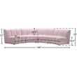 Meridian Furniture Infinity Pink Velvet 4pc. Modular Sectional
