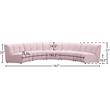 Meridian Furniture Infinity Pink Velvet 5pc. Modular Sectional