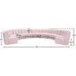 Meridian Furniture Infinity Pink Velvet 9pc. Modular Sectional