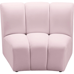 Meridian Furniture Infinity Pink Velvet Modular Chair