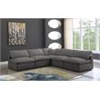 Meridian Furniture Plush Standard Gray Velvet Modular Sectional