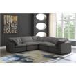 Meridian Furniture Plush Standard Gray Velvet Modular Sectional