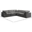 Meridian Furniture Plush Standard Gray Velvet Modular Sectional