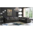 Meridian Furniture Plush Standard Gray Velvet Modular Sectional