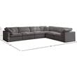 Meridian Furniture Plush Standard Gray Velvet Modular Sectional