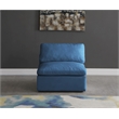 Meridian Furniture Plush Standard Navy Velvet Modular Armless Chair
