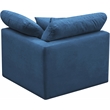 Meridian Furniture Plush Standard Navy Velvet Modular Corner Chair