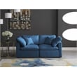 Meridian Furniture Plush Standard Navy Velvet Modular Sofa