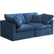 Meridian Furniture Plush Standard Navy Velvet Modular Sofa
