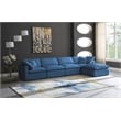 Meridian Furniture Plush Standard Navy Velvet Modular Sectional