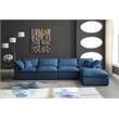 Meridian Furniture Plush Standard Navy Velvet Modular Sectional
