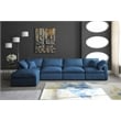 Meridian Furniture Plush Standard Navy Velvet Modular Sectional