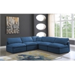 Meridian Furniture Plush Standard Navy Velvet Modular Sectional