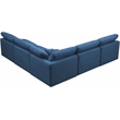 Meridian Furniture Plush Standard Navy Velvet Modular Sectional