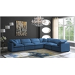 Meridian Furniture Plush Standard Navy Velvet Modular Sectional