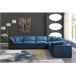 Meridian Furniture Plush Standard Navy Velvet Modular Sectional