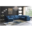 Meridian Furniture Plush Standard Navy Velvet Modular Sectional