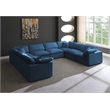 Meridian Furniture Plush Standard Navy Velvet Modular Sectional