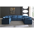 Meridian Furniture Plush Standard Navy Velvet Modular Sectional