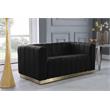 Meridian Furniture Marlon Black Velvet Loveseat