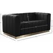 Meridian Furniture Marlon Black Velvet Loveseat