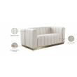 Meridian Furniture Marlon Cream Velvet Loveseat