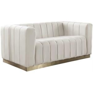 Meridian Furniture Marlon Cream Velvet Loveseat
