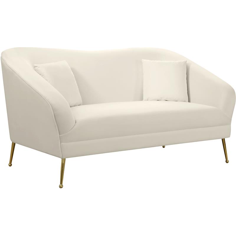 Cream Velvet Loveseat Cymax Business