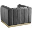 Meridian Furniture Marlon Gray Velvet Chair