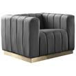 Meridian Furniture Marlon Gray Velvet Chair